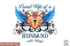 Proud Wife Of A Husband With Wings PNG, Angel Wings PNG, Memorial PNG, Heaven PNG