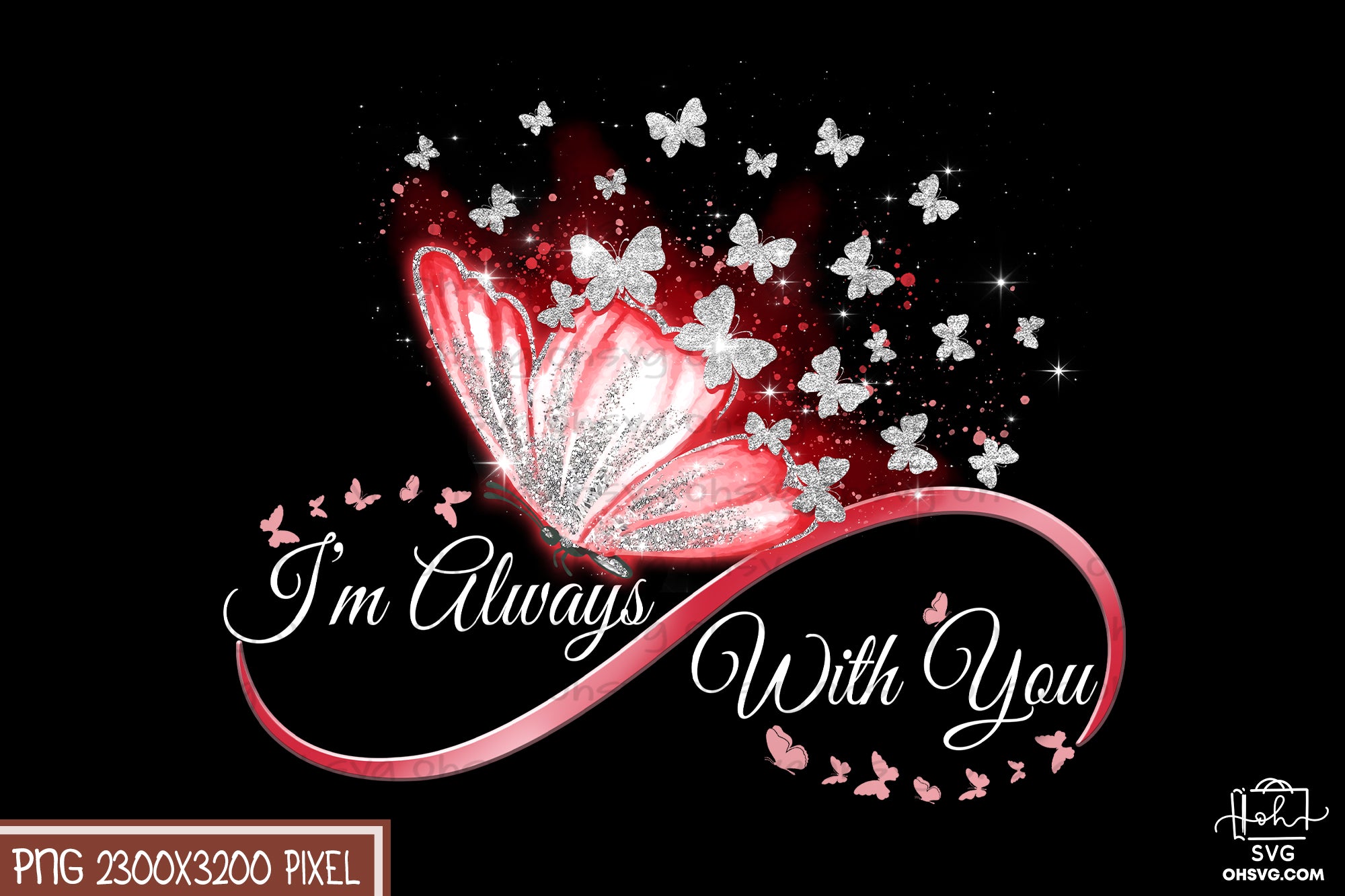I'm Always With You PNG, Angel Wings PNG, Memorial PNG, Heaven PNG