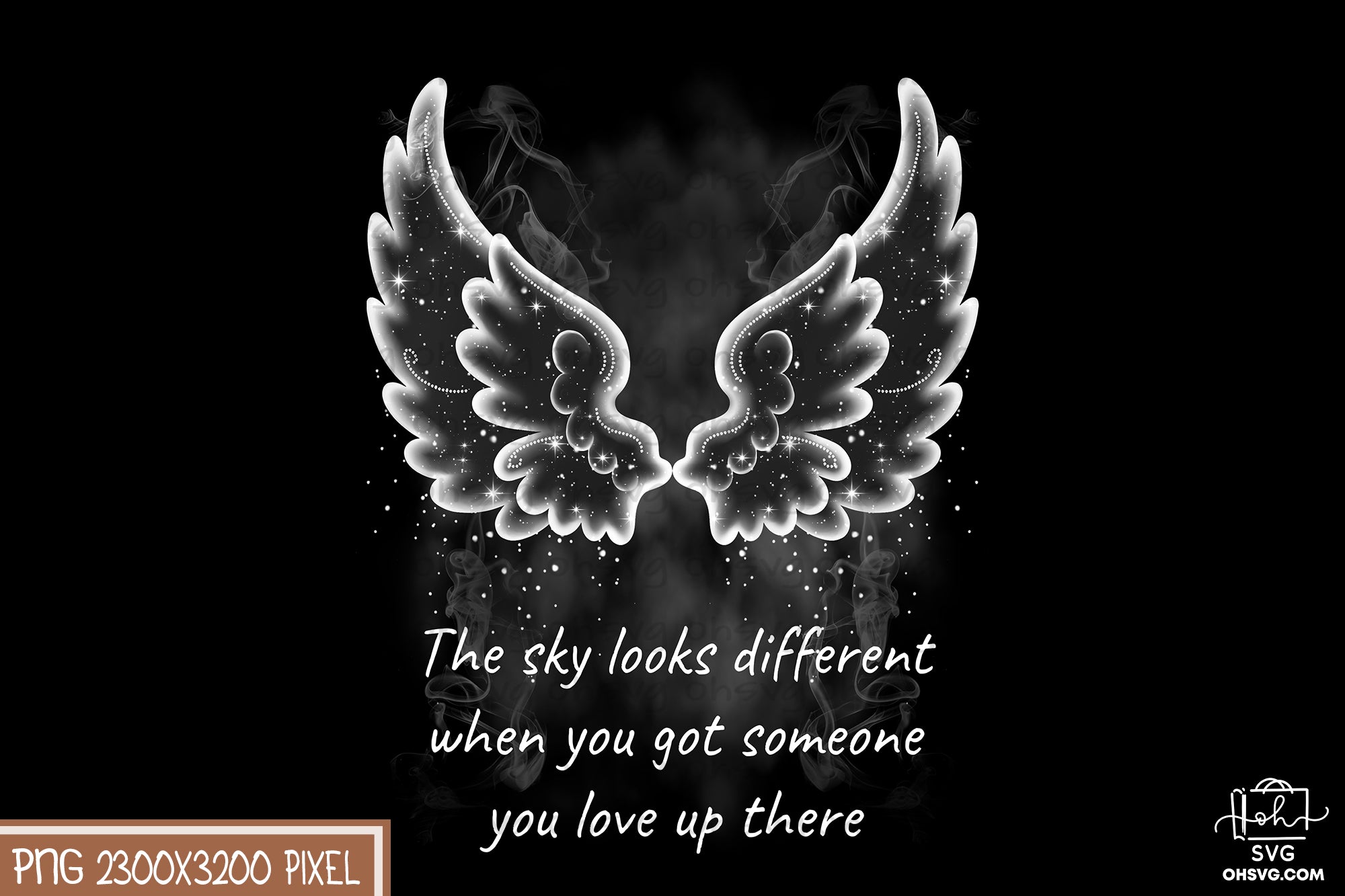 The Sky Looks Different When You PNG, Angel Wings PNG, Memorial PNG, Heaven PNG