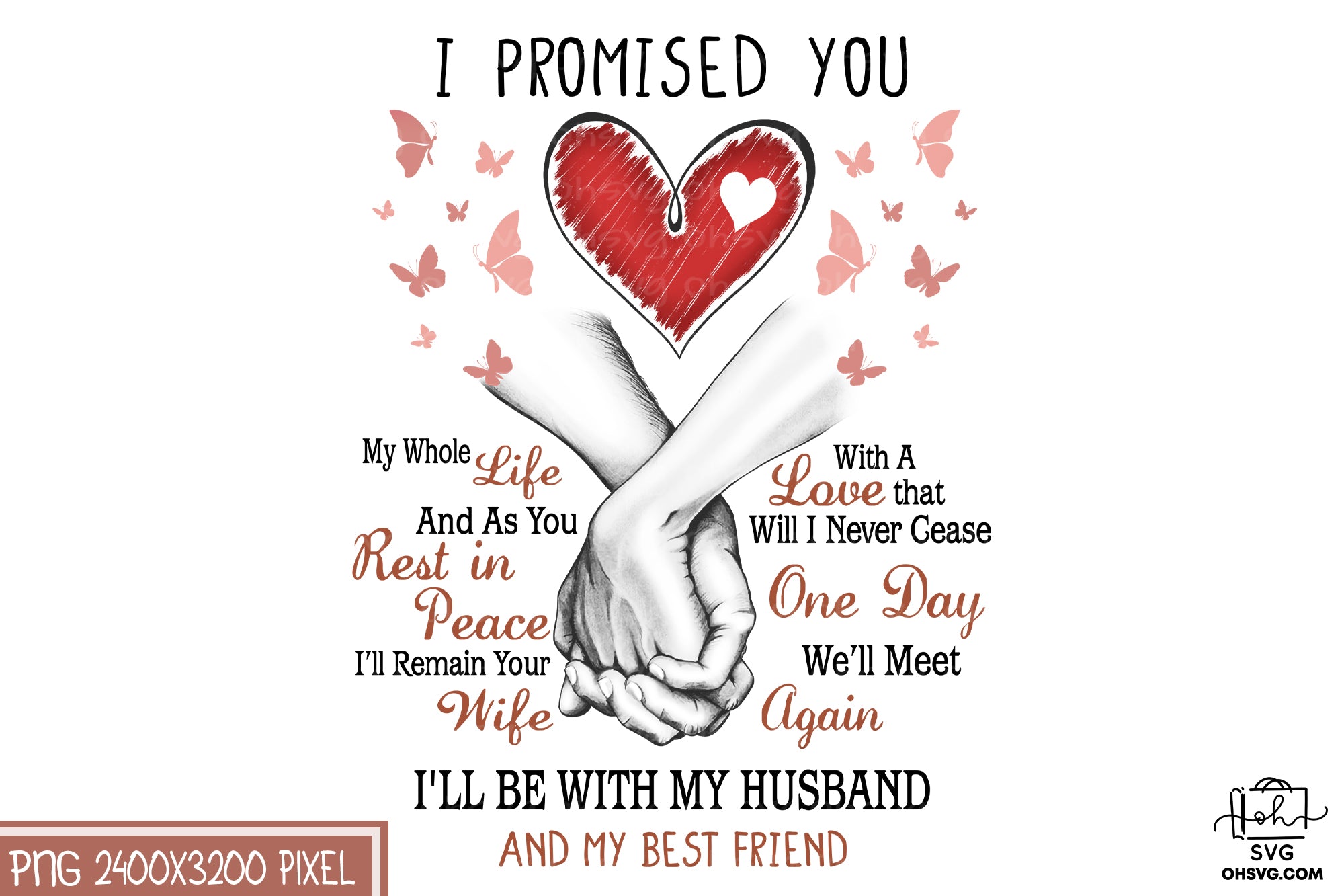 I Promised You My Whole Life PNG, Angel Wings PNG, Memorial PNG, Heaven PNG