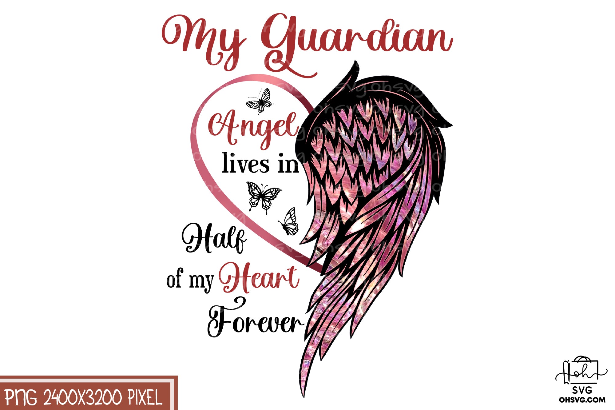My Guardian Angel PNG, Angel Wings PNG, Memorial PNG, Heaven PNG
