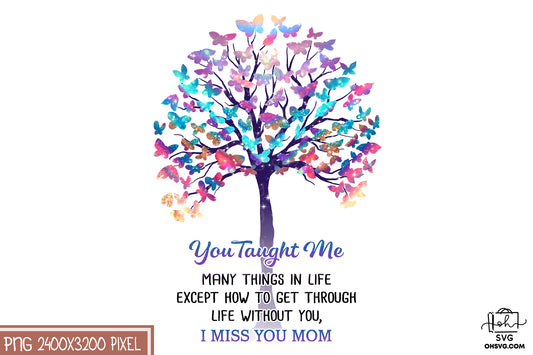 I Miss You Mom PNG, Angel Wings PNG, Memorial PNG, Heaven PNG