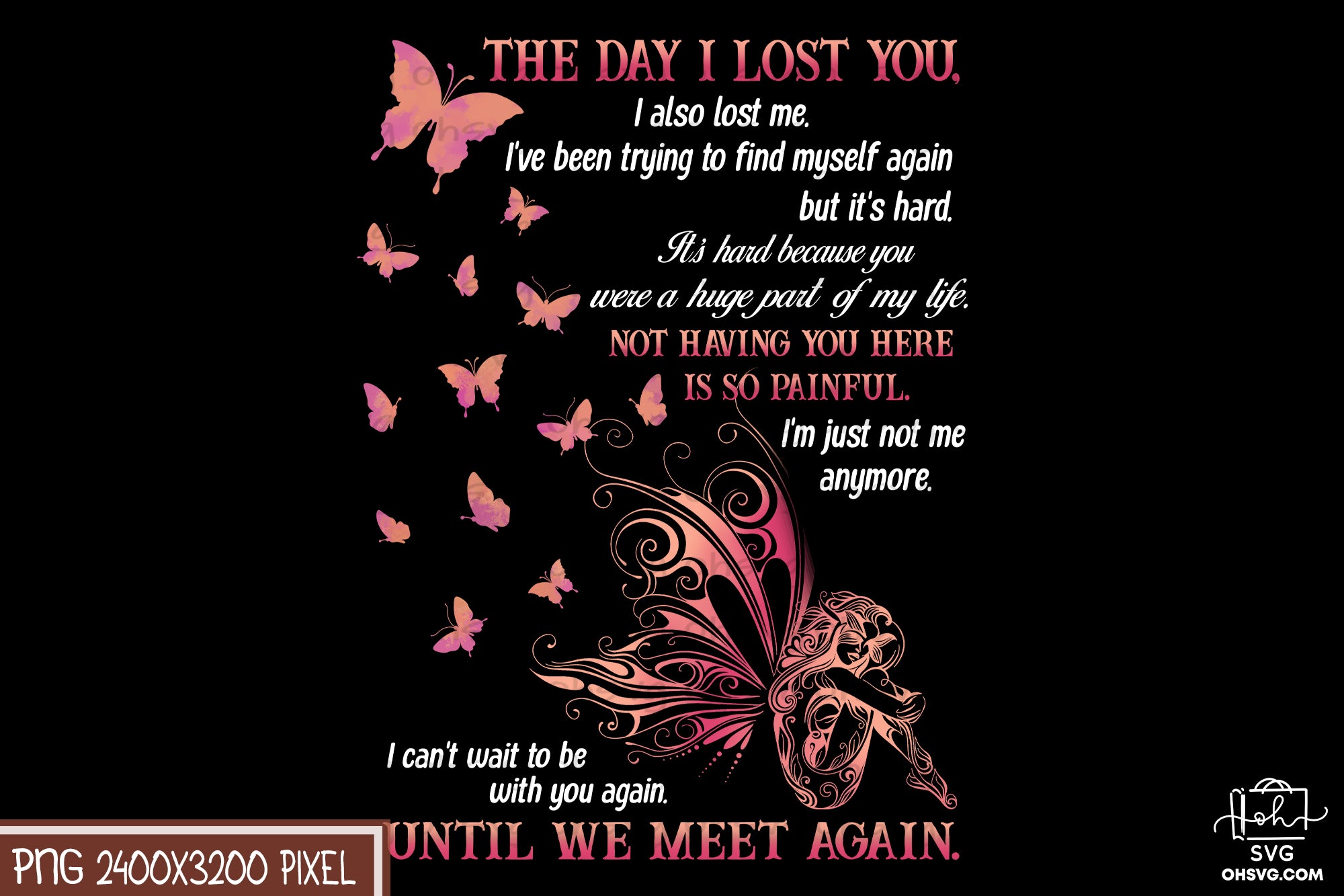 The Day I Lost You PNG, Angel Wings PNG, Memorial PNG, Heaven PNG