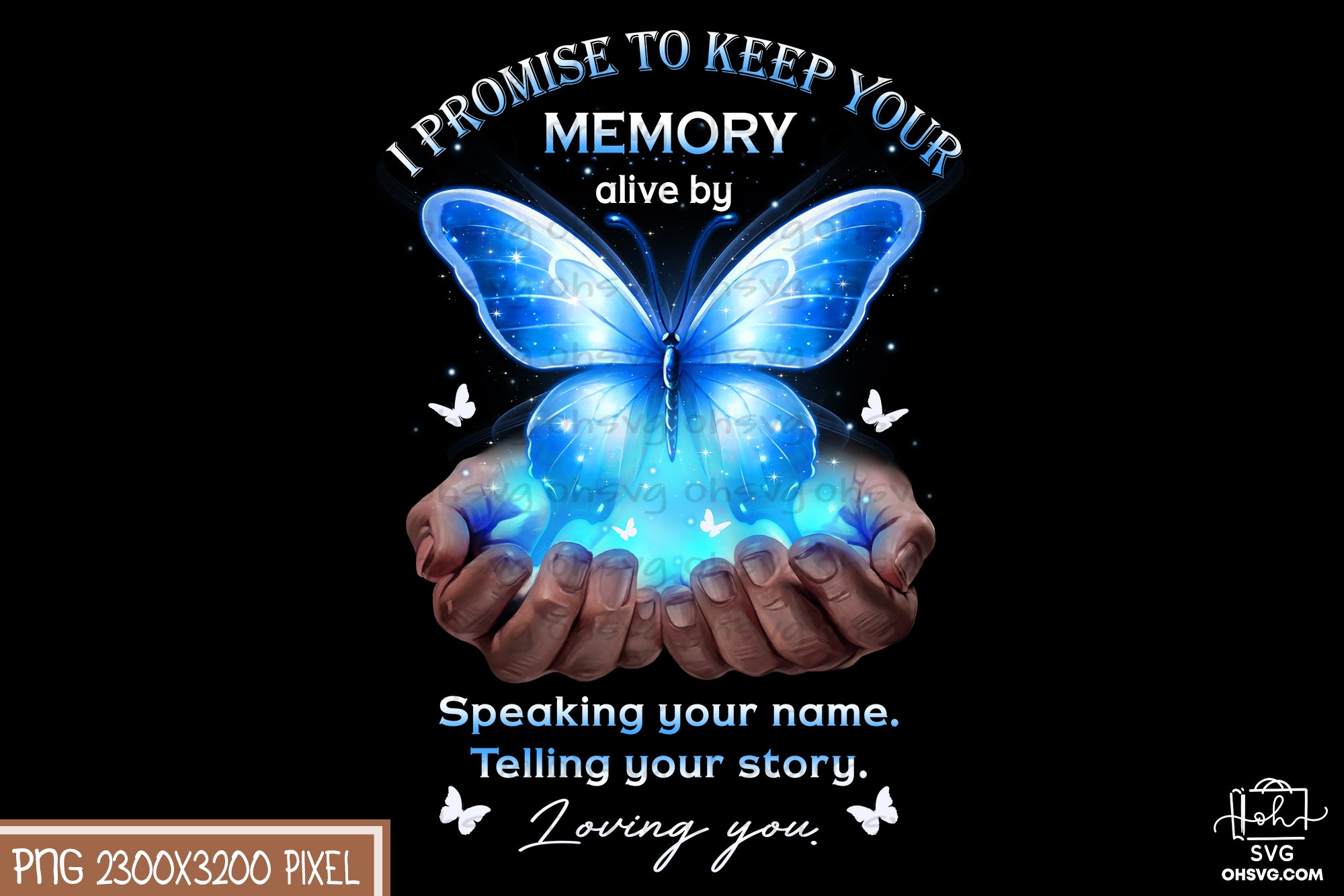 I Promise To Keep Your Memory PNG, Angel Wings PNG, Memorial PNG, Heaven PNG