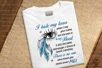 I Hide My Tears PNG, Angel Wings PNG, Memorial PNG, Heaven PNG