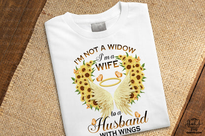 I'm Wife To A Husband With Wings PNG, Angel Wings PNG, Memorial PNG, Heaven PNG