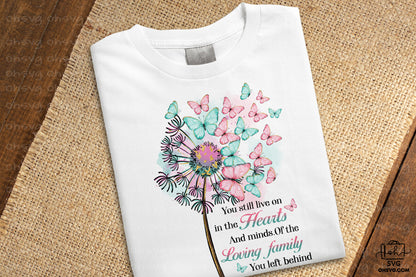 You Still Live On In The Hearts PNG, Angel Wings PNG, Memorial PNG, Heaven PNG