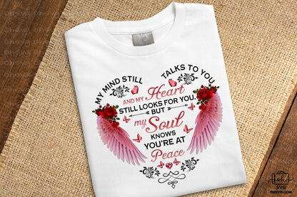 My Mind Still Talks To You PNG, Angel Wings PNG, Memorial PNG, Heaven PNG