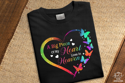 A Big Piece Of My Heart PNG, Angel Wings PNG, Memorial PNG, Heaven PNG