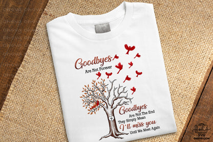 Goodbyes Are Not Forever PNG, Angel Wings PNG, Memorial PNG, Heaven PNG