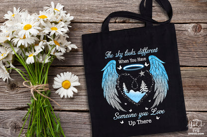 Someone You Love Up There PNG, Angel Wings PNG, Memorial PNG, Heaven PNG