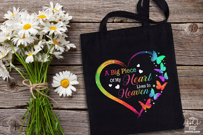 A Big Piece Of My Heart PNG, Angel Wings PNG, Memorial PNG, Heaven PNG