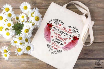 My Mind Still Talks To You PNG, Angel Wings PNG, Memorial PNG, Heaven PNG