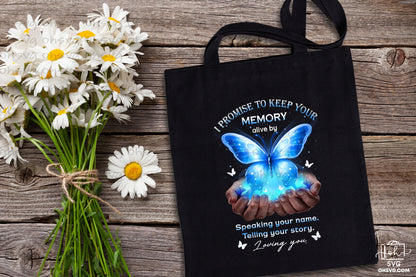 I Promise To Keep Your Memory PNG, Angel Wings PNG, Memorial PNG, Heaven PNG