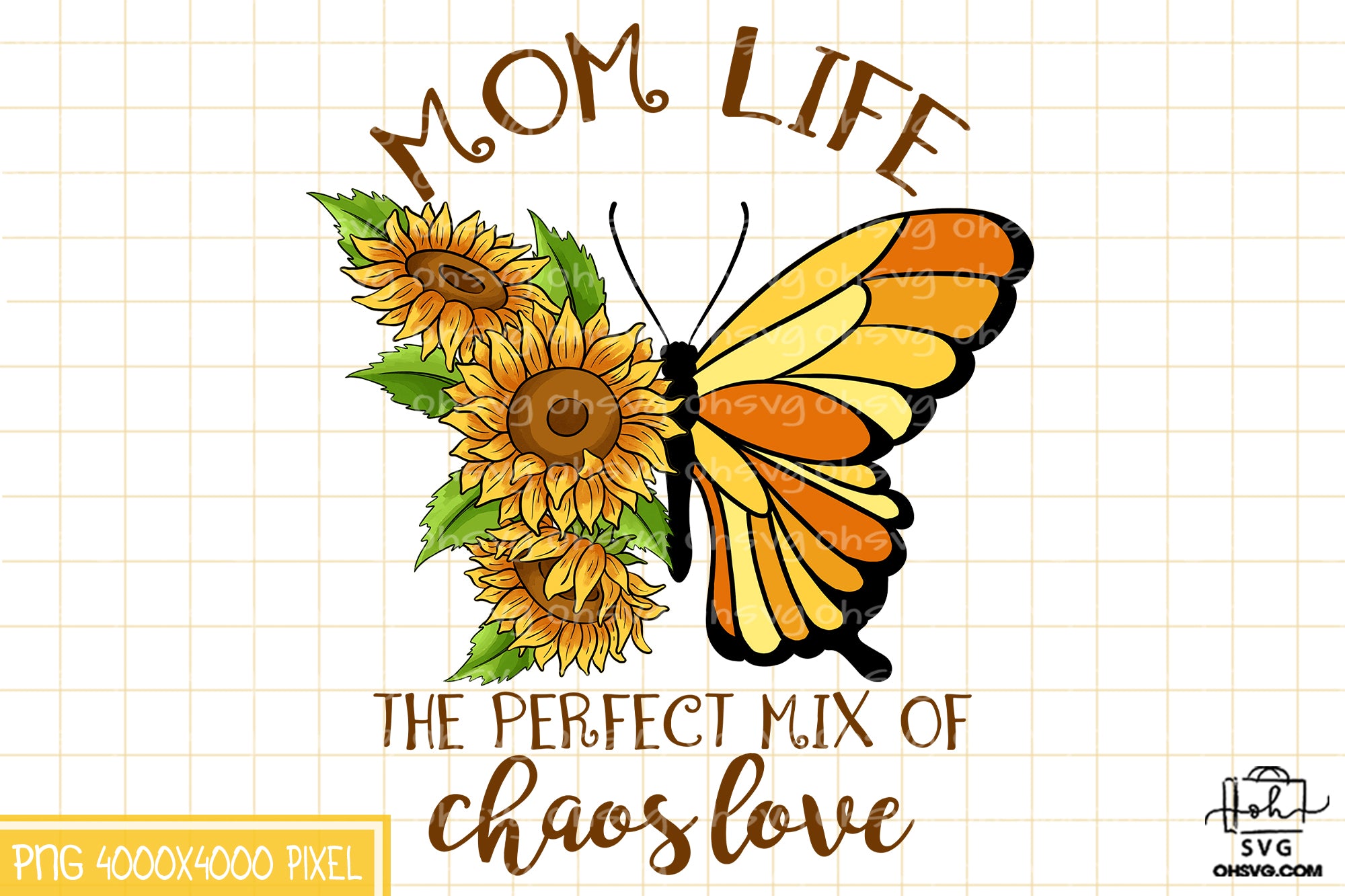 Mom Life the Perfect Mix of Chaos Love Sublimation PNG, Mom PNG, Mothers Day PNG