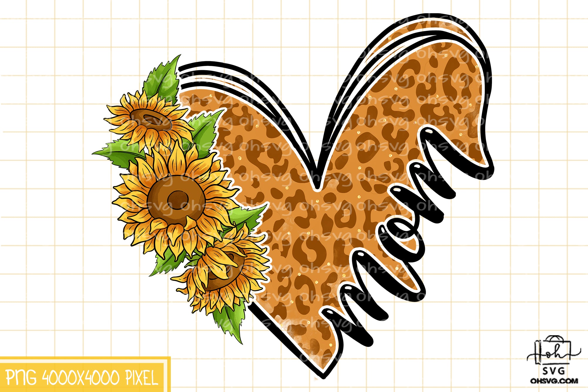 Mom Sunflower Sublimation PNG, Mom PNG, Mothers Day PNG