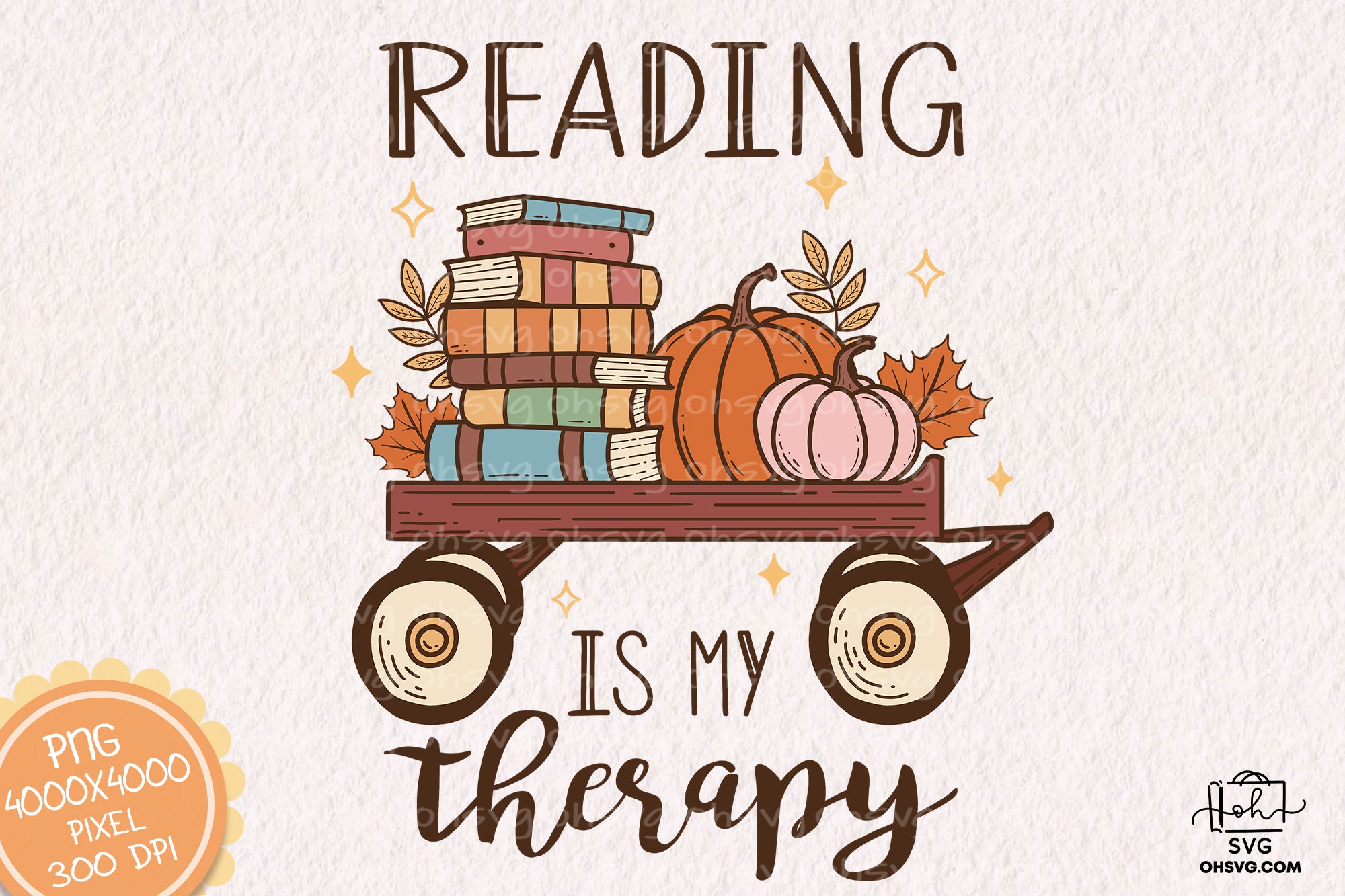 Reading is My Therapy Sublimation PNG, Love Reading PNG, Book Lover PNG, Reading Book PNG