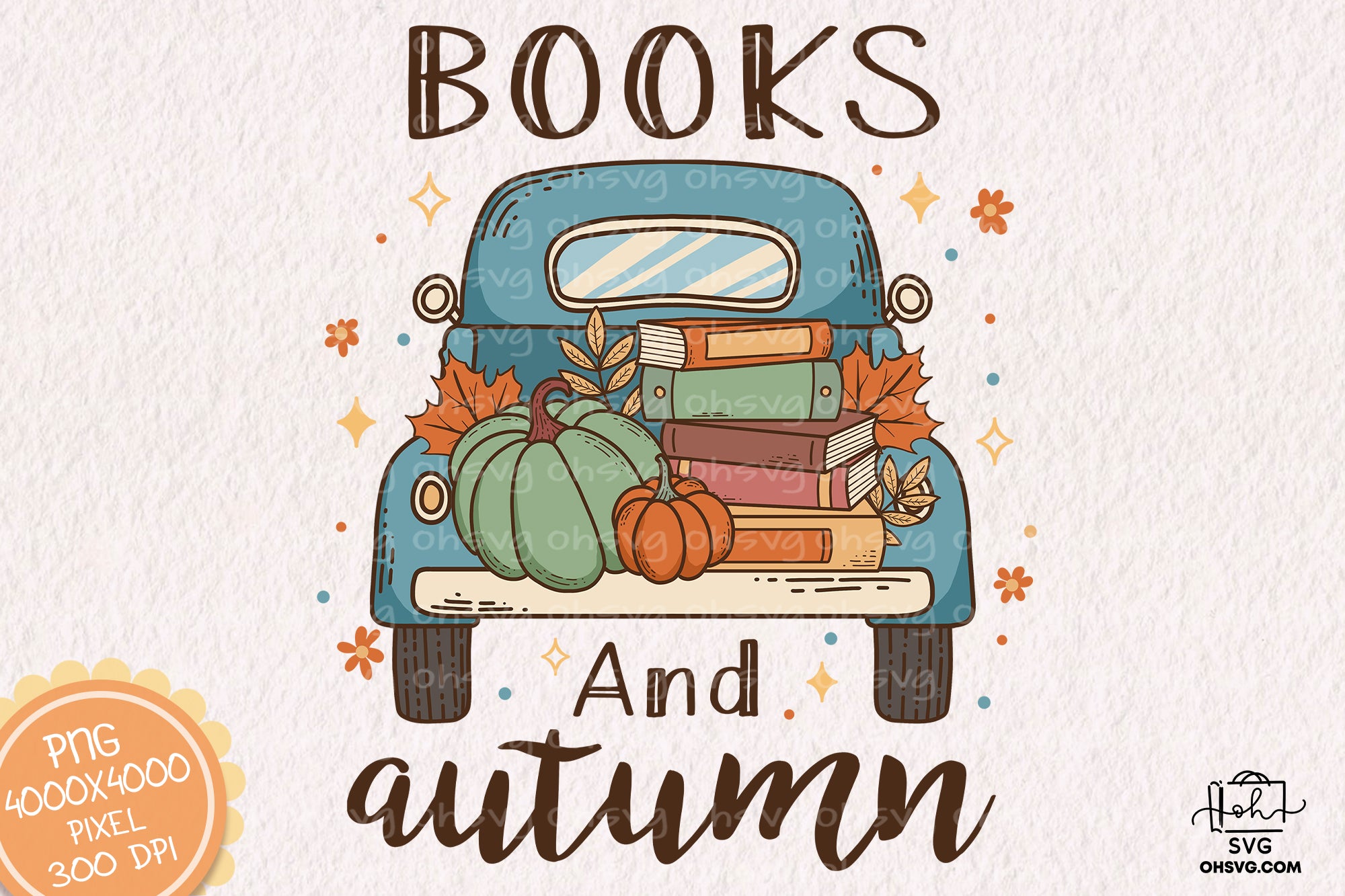 Books and Autumn Sublimation PNG, Love Reading PNG, Book Lover PNG, Reading Book PNG