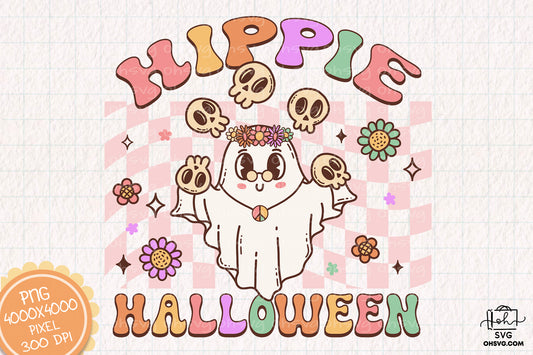 Hippie Halloween Sublimation PNG, Spooky Halloweentown PNG, Halloween T-shirt PNG