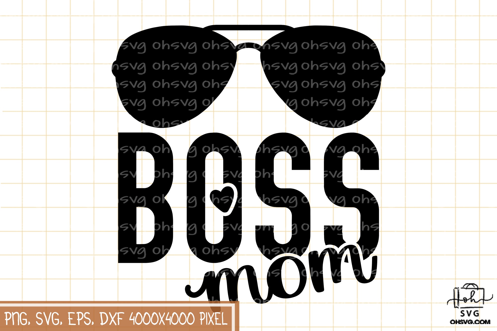 Boss Mom Sublimation SVG, Mom SVG, Mothers Day SVG