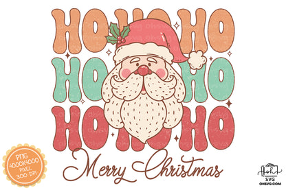 Merry Christmas Ho Ho Ho Sublimation PNG, Christmas PNG, Funny Christmas Couples PNG, Santa Claus PNG