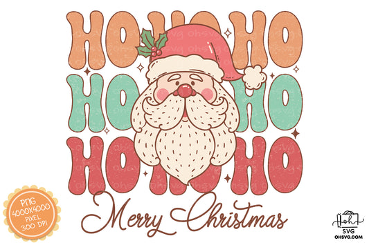 Merry Christmas Ho Ho Ho Sublimation PNG, Christmas PNG, Funny Christmas Couples PNG, Santa Claus PNG