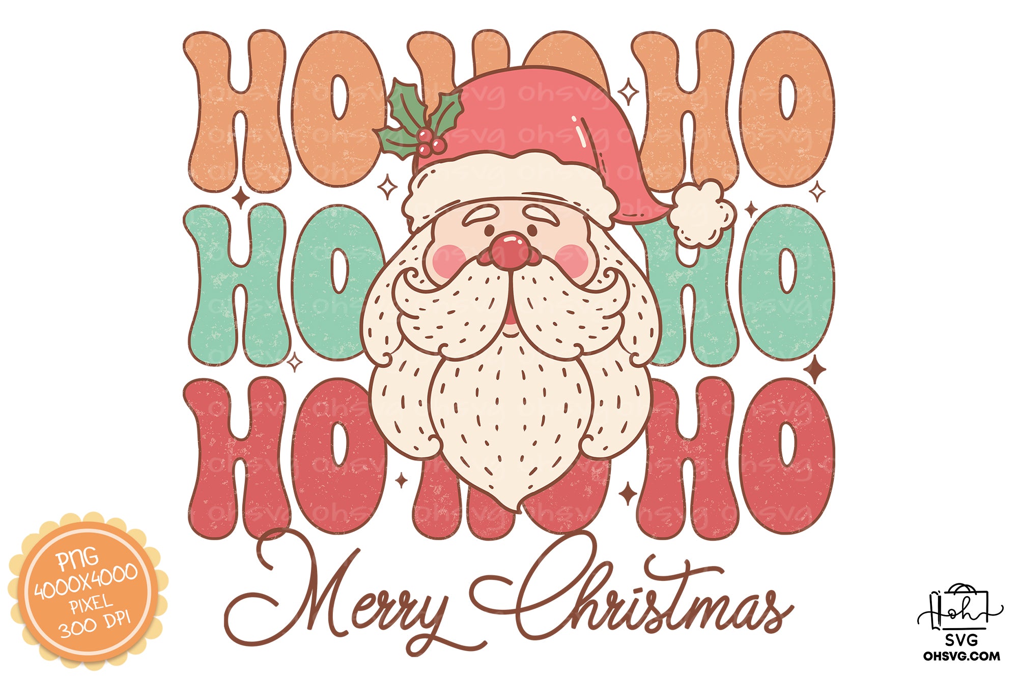 Ho Ho Ho Santa Claus Christmas PNG