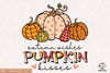Autumn Wishes Pumpkin Kisses Sublimation PNG , Autumn PNG, Fall PNG