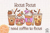 Hocus Pocus I Need Coffee to Focus PNG, Spooky Halloweentown PNG, Halloween T-shirt PNG