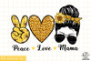 Peace Love Mama Sublimation PNG, Mom PNG, Mothers Day PNG