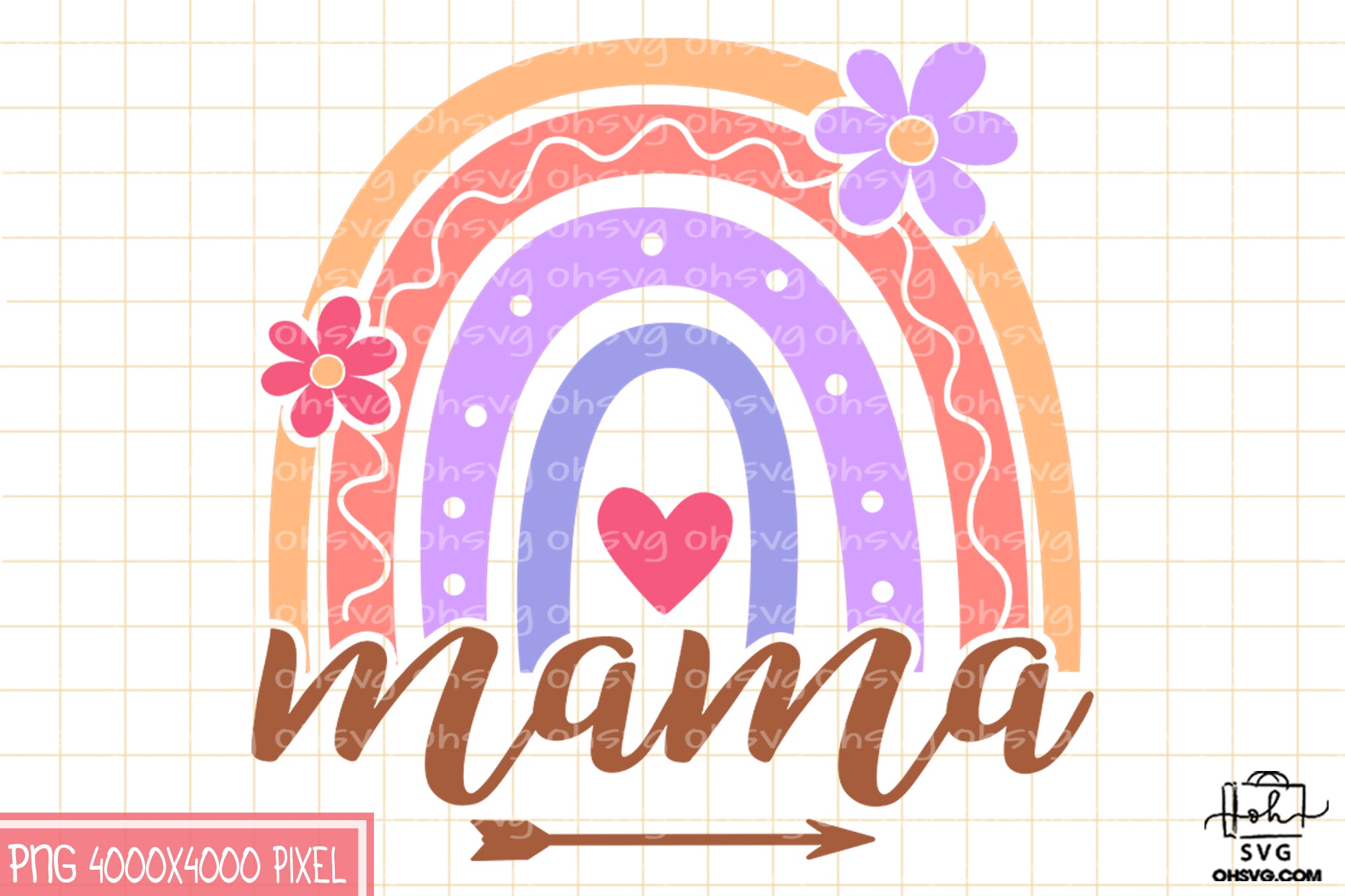 Mama Rainbow Sublimation PNG, Mom PNG, Mothers Day PNG