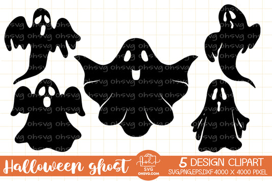 Halloween Ghost Sublimation Bundle SVG