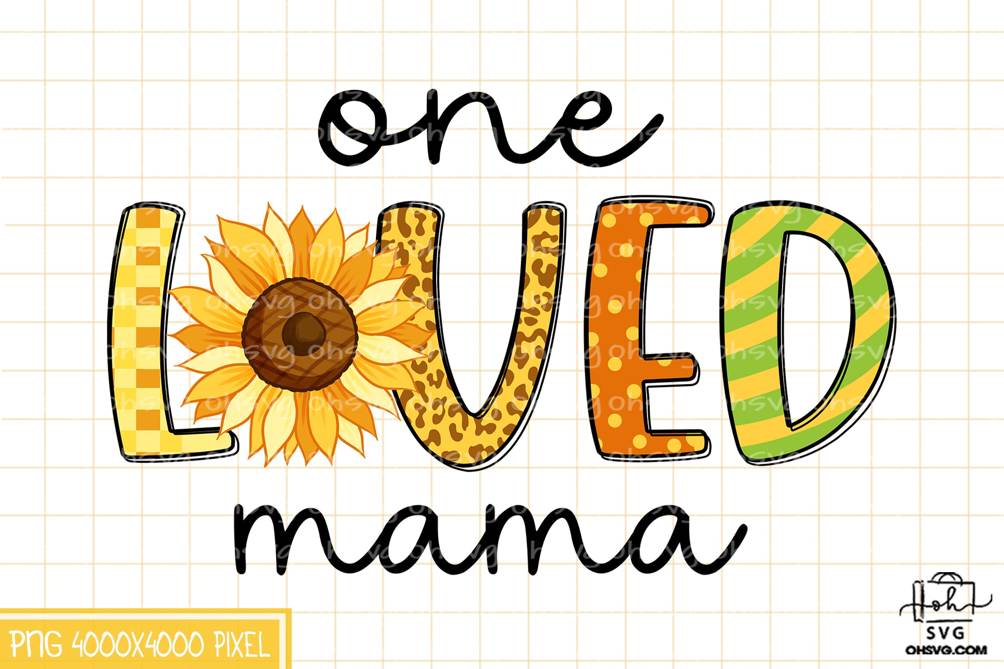 One Loved Mama Sublimation PNG, Mom PNG, Mothers Day PNG