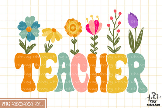 Teacher Sublimation PNG, Back To School PNG, School PNG