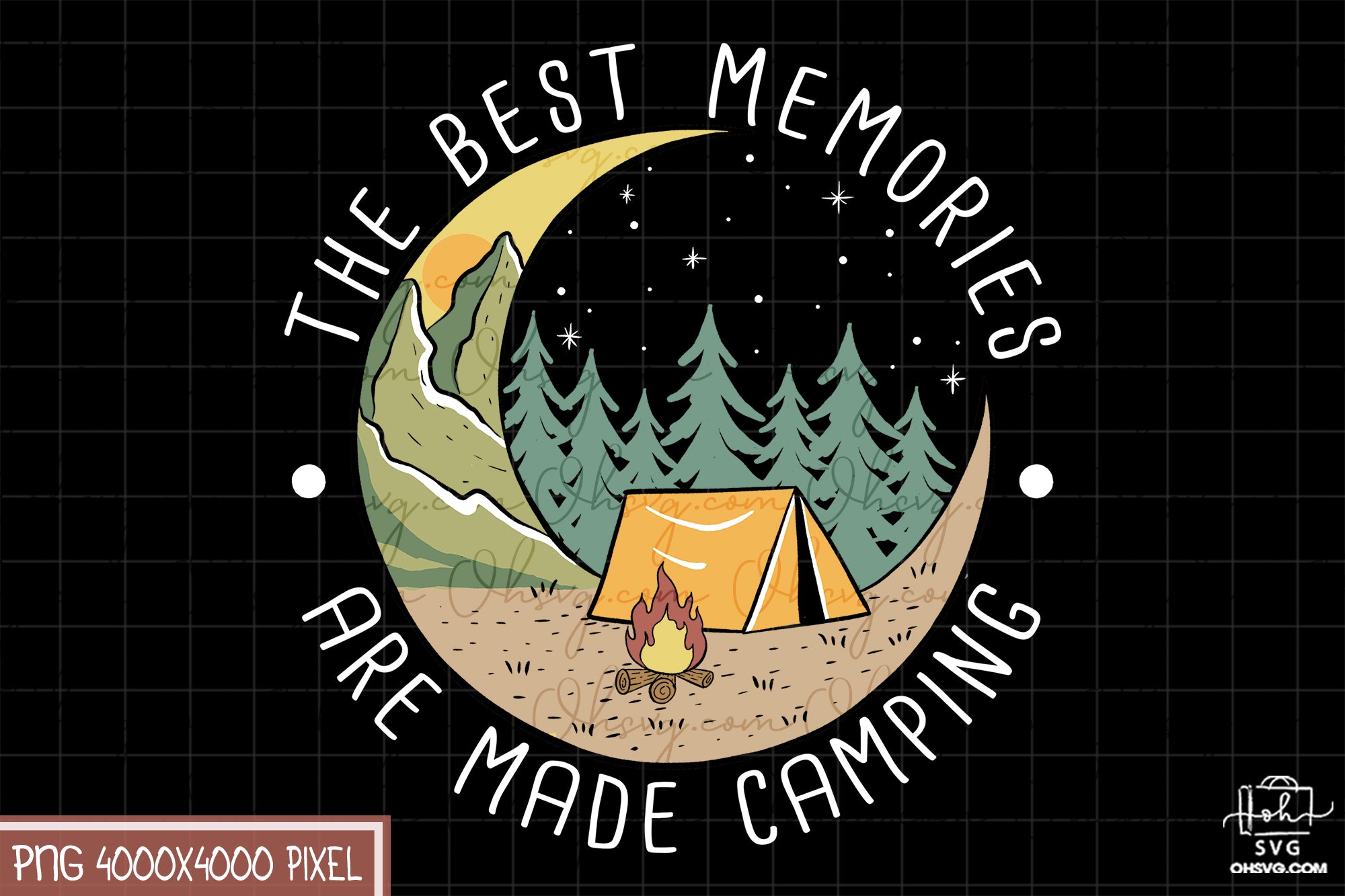 The Best Memories Camping Sublimation PNG, Camping Life PNG, Camping Outdoor PNG