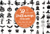 Set of Halloween Silhouette Sublimation SVG