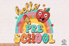 Hello Pre School Sublimation PNG, Back To School PNG, School PNG