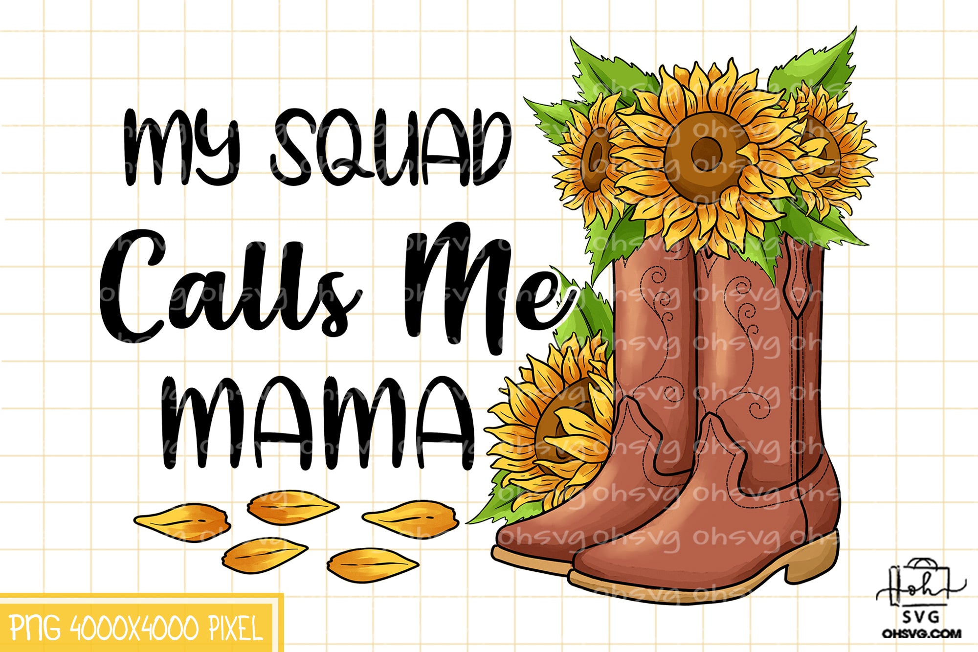 My Squad Calls Me Mama Sublimation PNG, Mom PNG, Mothers Day PNG