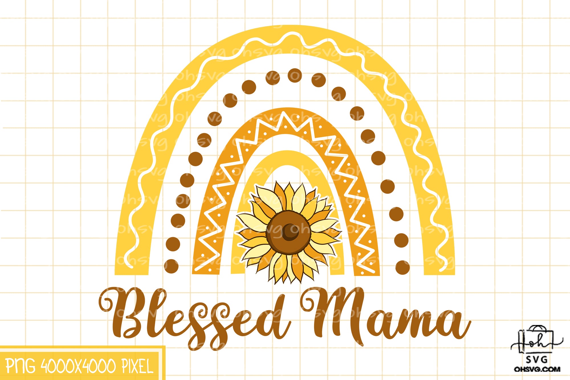 Blessed Mama Sublimation PNG, Mom PNG, Mothers Day PNG