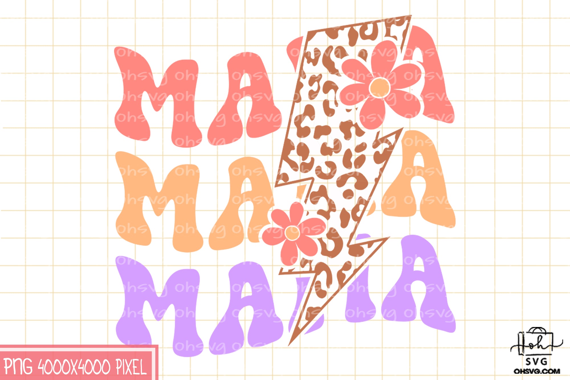 Mama Lightning PNG, Mom PNG, Mothers Day PNG