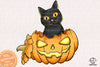 Cat Pumpkin Halloween Sublimation PNG, Cat Halloweentown PNG, Halloween T-shirt PNG