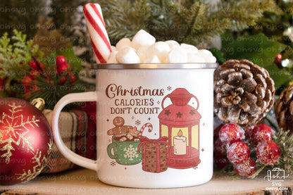 Christmas Calories Don't Count Sublimation PNG, Christmas PNG, Funny Christmas Couples PNG, Santa Claus PNG