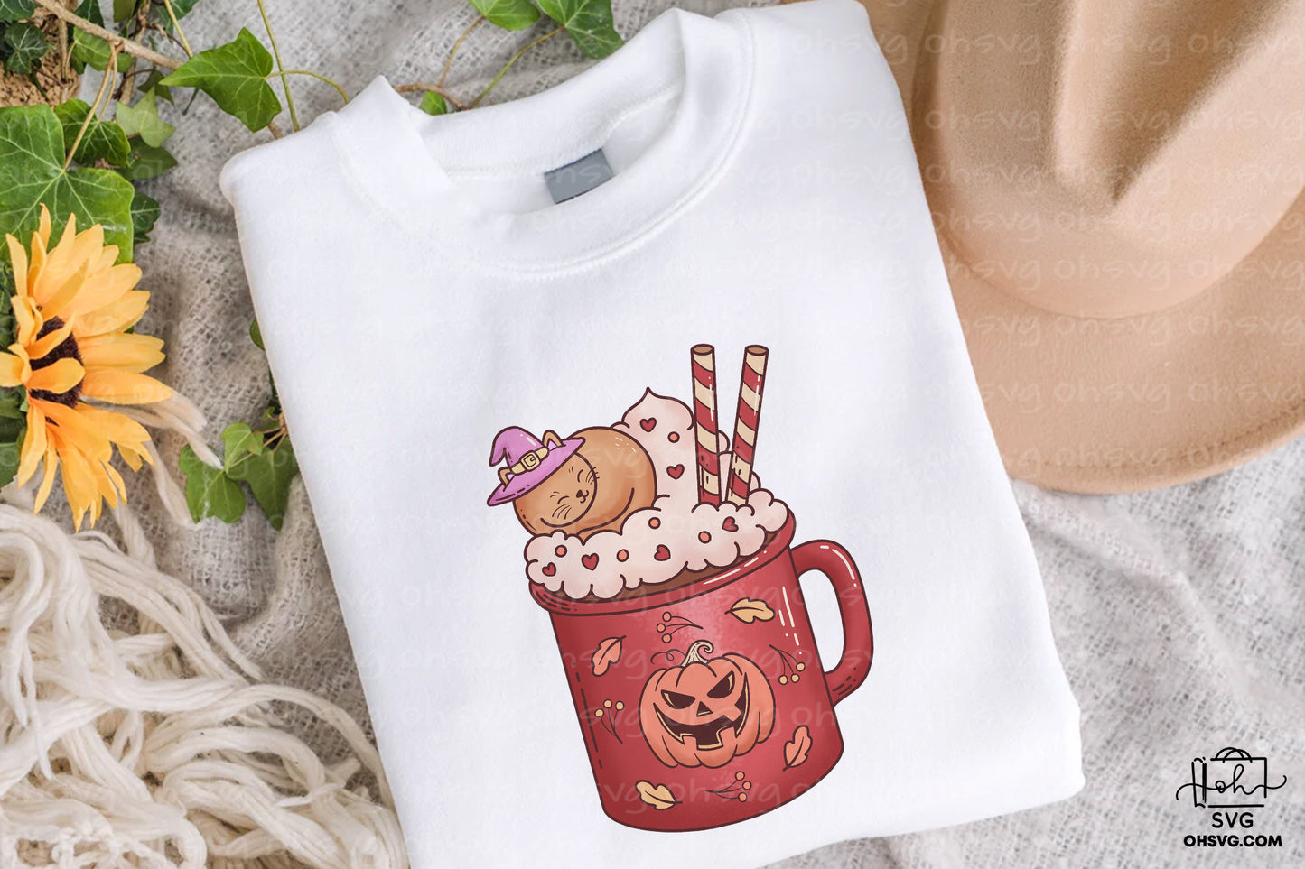 Coffee Halloween Retro PNG Sublimation, Spooky Halloweentown PNG, Halloween T-shirt PNG