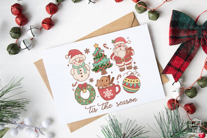 Merry Christmas Retro Sublimation PNG, Christmas PNG, Funny Christmas Couples PNG, Santa Claus PNG