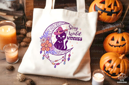 Stay Wild Witches Sublimation PNG, Witch Halloween PNG, Halloween T-shirt PNG