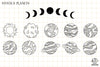 Hand Drawn Mystic &amp; Doodle Esoteric Sublimation SVG, Fantasy SVG, Mystical Moon SVG, Magic Art SVG