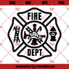 Fire Dept SVG, Firefighter SVG, Maltese Cross SVG, Fireman SVG