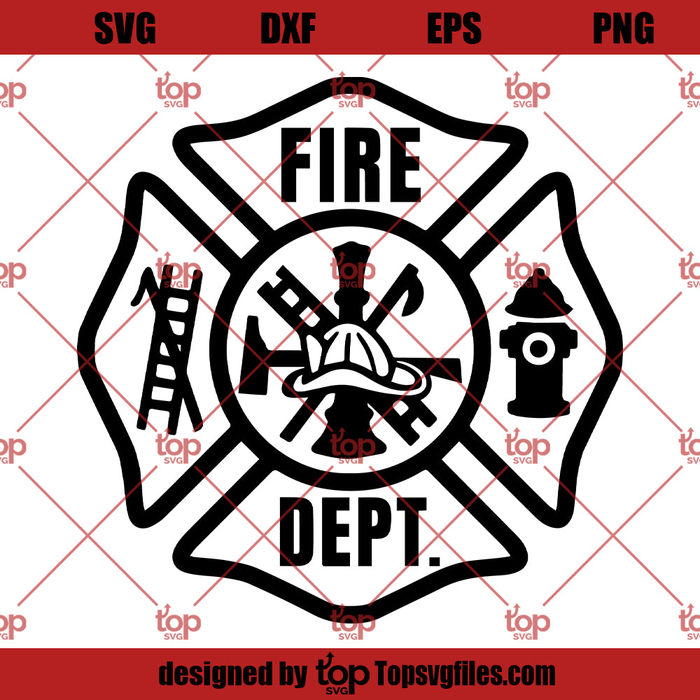 Fire Dept SVG, Firefighter SVG, Maltese Cross SVG, Fireman SVG - ohsvg