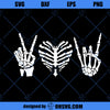 Sign Skeleton Hand SVG, Peace Love Rockin Skeleton Hand SVG