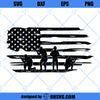 Distressed American Flag and Soldiers svg - America the Beautiful - Cricut Silhouette cut file - instant download - svg dxf eps png jpg pdf